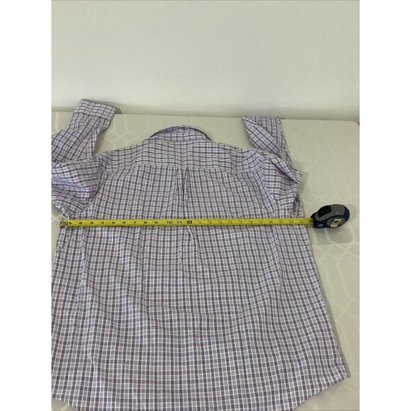 Tasso Elba Shirt Mens Large 16 32/33 Regular Fit Non Iron Button Up Long Sleeve - Picture 6 of 7